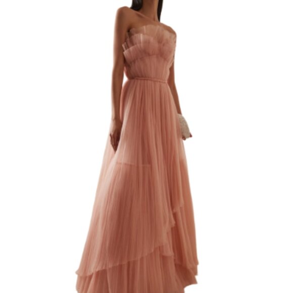 Marinel Strapless Pleated Tulle Gown Size S “Fishing” Color NWT - Picture 5 of 5